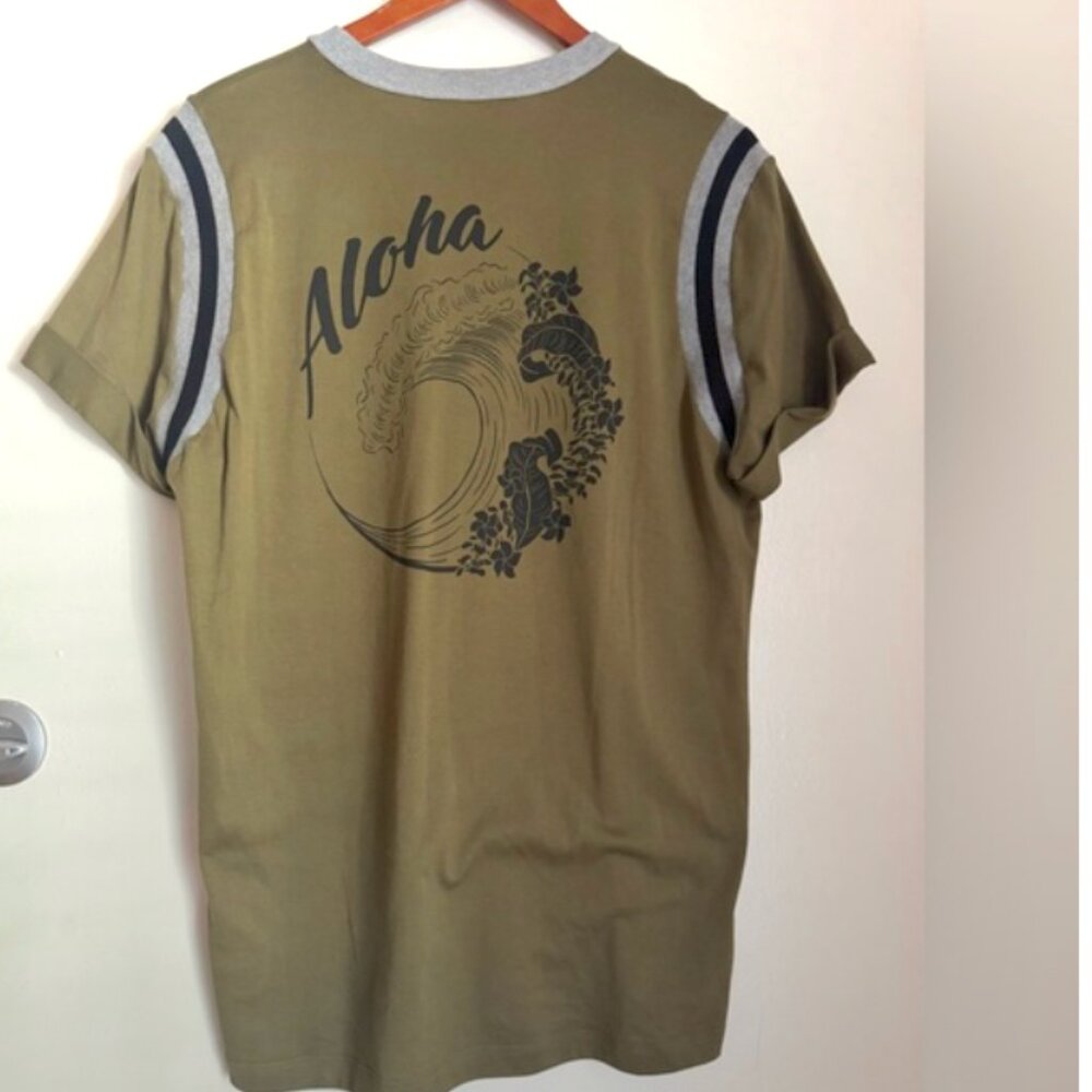Louis Vuitton Aloha Olive Green Men's Tee Shirt